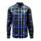 Stacy Adams Black / Blue Metallic Multi-Pattern Design Long Sleeve Shirt 7532
